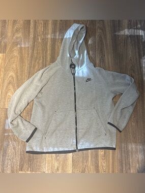 Nike Tech Light Gray Zip Hoodie